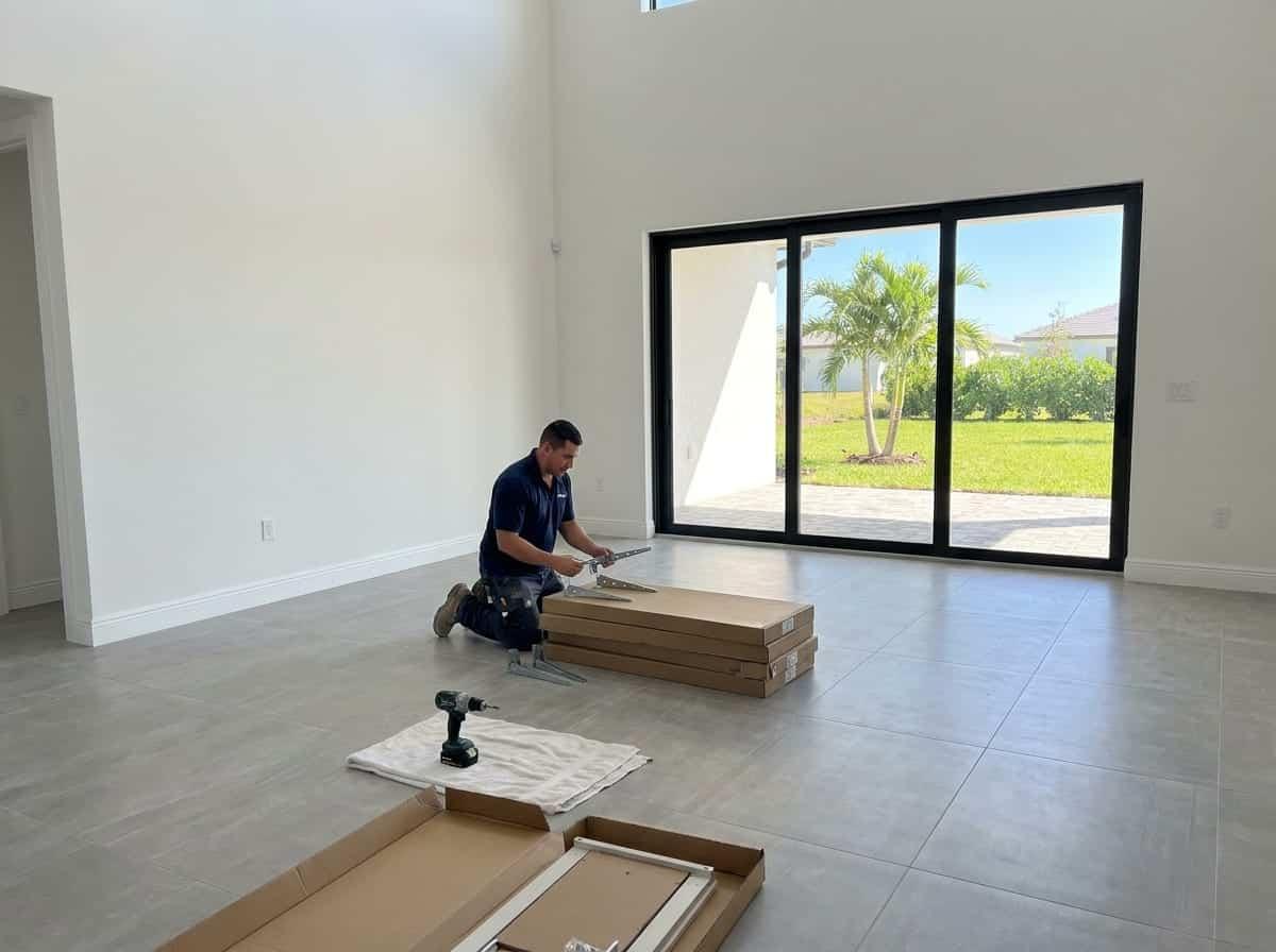 Shelving install in a newly built home in Westlake, FL