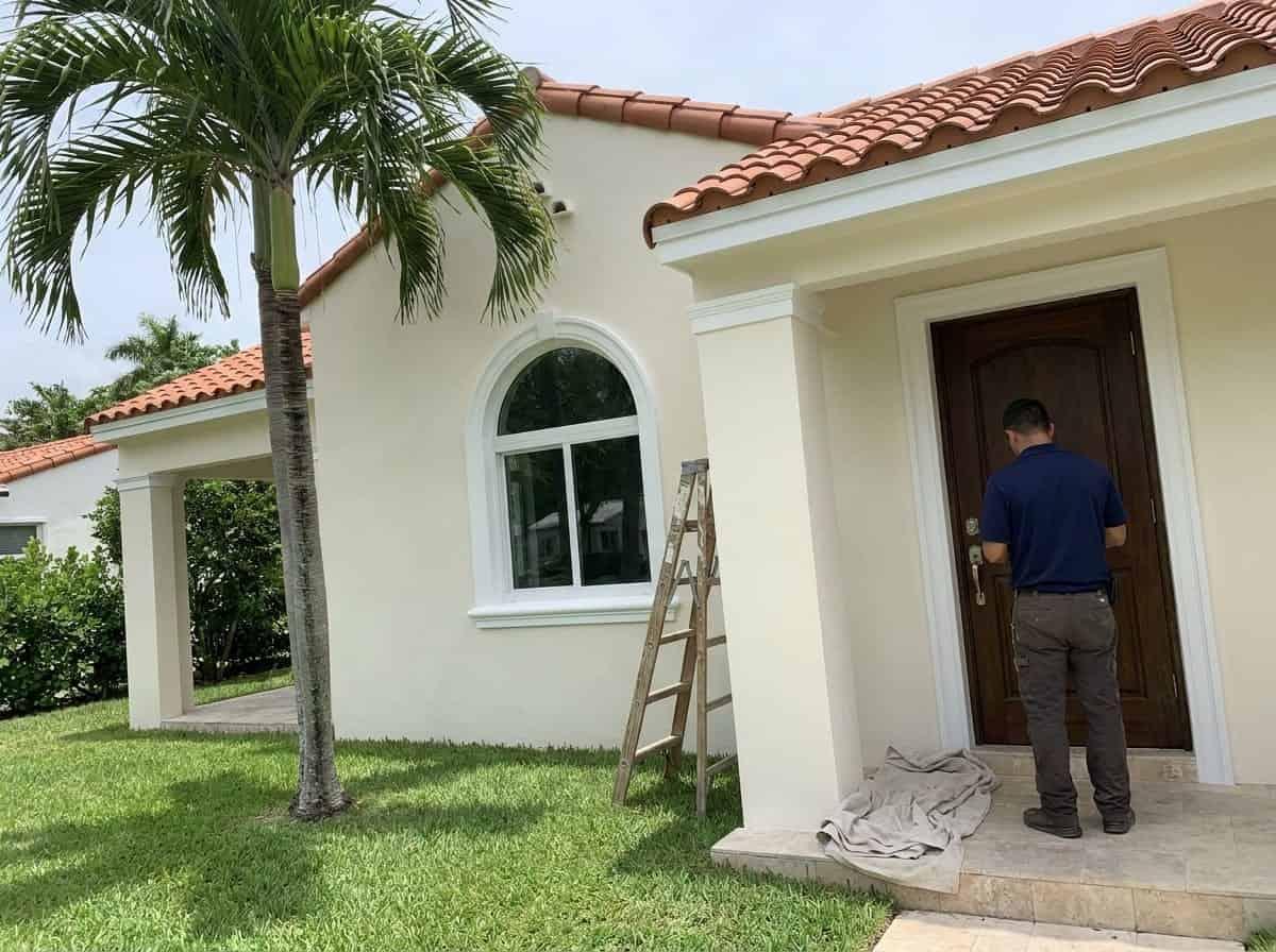 Door hardware service at a restored 1920s home in Lake Park, FL