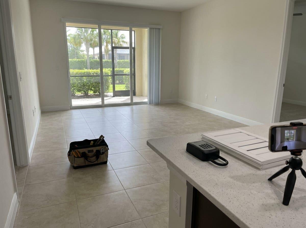 Rental unit turnover work in progress in Palm Beach County, FL